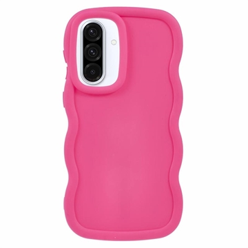 Coque Samsung Galaxy A36/A56  en TPU Candy Color Wavy - Rose Vif