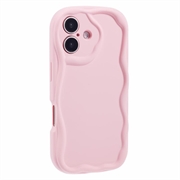 Coque iPhone 16 en TPU Candy Color Wavy - Rose