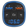 Chargeur Voiture & Émetteur FM Bluetooth BC57 - Noir
