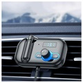 Chargeur Voiture / Émetteur FM Bluetooth avec Oreillette T2 - Noir