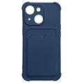 Coque iPhone 13 Mini en Silicone - Série Card Armor - Bleu Marine