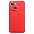Coque iPhone 13 Mini en Silicone - Série Card Armor - Rouge