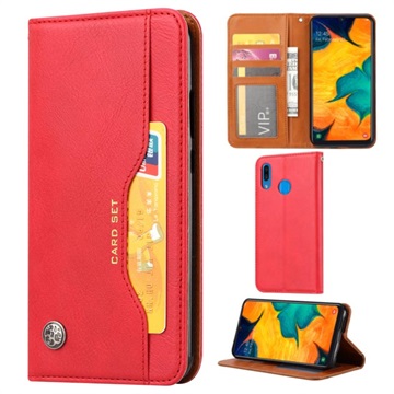 Étui Portefeuille Samsung Galaxy A20e - Série Card Set - Rouge