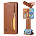 Étui Portefeuille Samsung Galaxy J6+ - Série Card Set - Marron