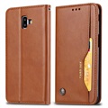 Étui Portefeuille Samsung Galaxy J6+ - Série Card Set - Marron