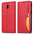 Étui Portefeuille Samsung Galaxy J6+ - Série Card Set - Rouge