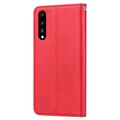 Étui Portefeuille Huawei P30 - Série Card Set - Rouge