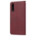 Étui Portefeuille Huawei P30 - Série Card Set - Bordeaux