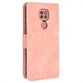 Étui Portefeuille Motorola Moto E7 Plus - Série Cardholder - Rose