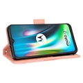 Étui Portefeuille Motorola Moto E7 Plus - Série Cardholder - Rose