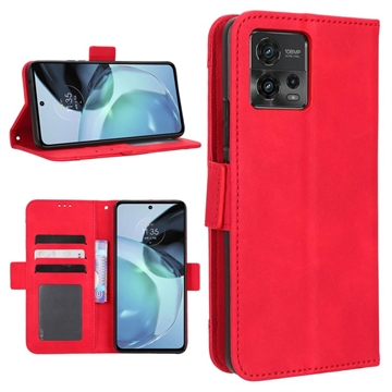 Étui Portefeuille Motorola Moto G72 - Série Cardholder - Rouge