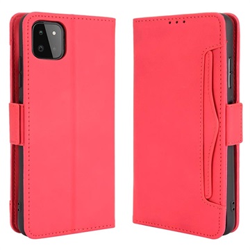 Étui Portefeuille Samsung Galaxy A22 5G, Galaxy F42 5G - Série Cardholder - Rouge