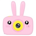 Appareil Photo HD Cartoon pour Enfants avec 3 Jeux - 12MP - Lapin / Rose