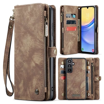 Étui Portefeuille Samsung Galaxy A16 5G Multifonctionnel 2-en-1 Caseme 008 - Ruskea