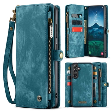 Étui Portefeuille Samsung Galaxy S24 FE Multifonctionnel 2-en-1 Caseme 008 - Bleu
