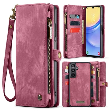 Étui Portefeuille Samsung Galaxy A16 5G Multifonctionnel 2-en-1 Caseme 008 - Rouge