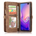 Étui Portefeuille Samsung Galaxy S10 Multifonctionnel 2-en-1 Caseme - Marron