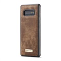 Étui Portefeuille Samsung Galaxy S10+ Multifonctionnel 2-en-1 CaseMe - Marron