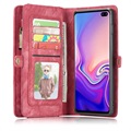 Étui Portefeuille Samsung Galaxy S10 Multifonctionnel 2-en-1 Caseme - Rouge