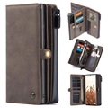 Étui Portefeuille Samsung Galaxy S21 5G Multifonctionnel 2-en-1 Caseme - Marron