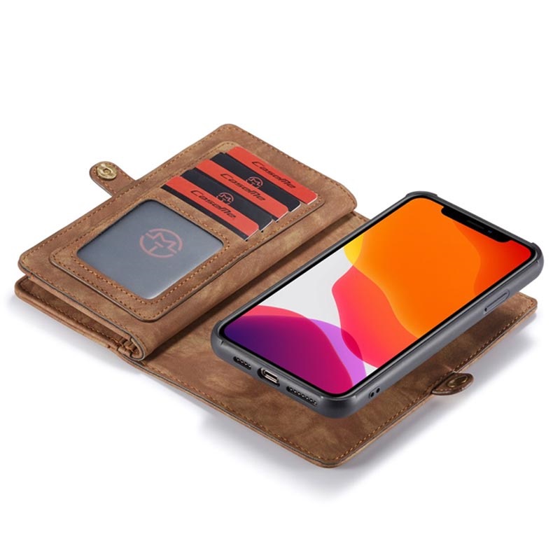 Fourre iPhone 11 - Flip Fierre Shann cuir véritable - Rouge - Acheter