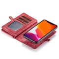 Étui Portefeuille iPhone 11 Pro Max Multifonctionnel 2-en-1 Caseme - Rouge