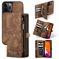 Étui Portefeuille iPhone 12 Pro Max Multifonctionnel Caseme - Marron
