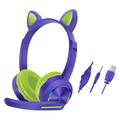 Cat Ears AKZ-020 Casque supra-auriculaire filaire pour enfants / Casque de jeu avec microphone