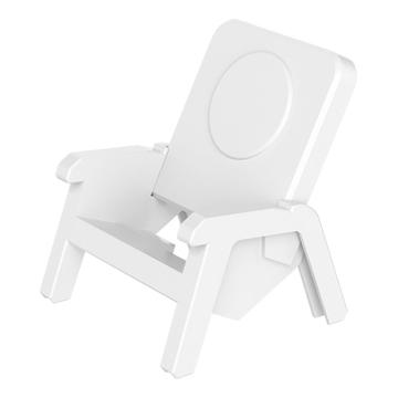 Support de recharge sans fil et amplificateur de son pour chaise - 15W - Blanc