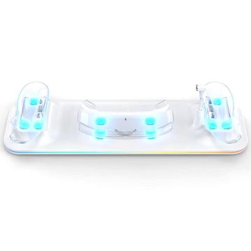 Station de charge pour le casque VR Meta Quest 3 et la station de charge à deux manettes - Chargement rapide, placement sécurisé - Blanc