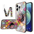 Coque Hybride iPhone 14 Pro Max Checkered Pattern - Mandala Coloré