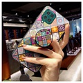 Coque Hybride Samsung Galaxy A12 Checkered Pattern - Mandala Coloré