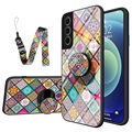 Coque Hybride Samsung Galaxy S21 FE 5G Checkered Pattern - Mandala Coloré