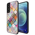 Coque Hybride Samsung Galaxy S21 FE 5G Checkered Pattern - Mandala Coloré