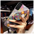 Coque Hybride Samsung Galaxy S21+ 5G Checkered Pattern - Mandala Coloré