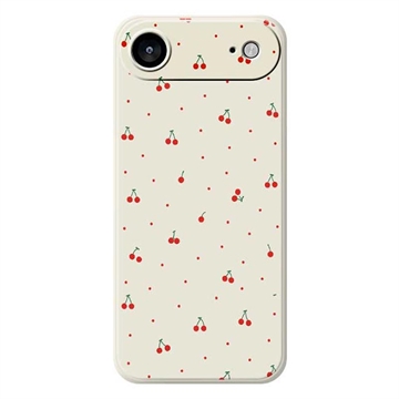 Coque iPhone 17 Air en TPU à motif cerise - Beige