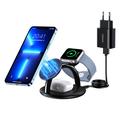 Choetech T587-F 3-in-1 Charging Station 15W - iPhone/AirPods/Apple Watch - Noir