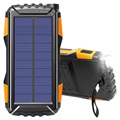 Chargeur Solaire Compacte avec Double USB TS-819 - 20000mAh - Orange / Noir