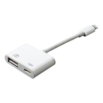 Adaptateur Appareil Photo Lightning vers USB 3.0 Compatible - Blanc