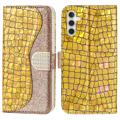 Etui Portefeuille Samsung Galaxy A13 5G - Série Croco Bling - Rose Doré