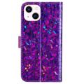 Etui Portefeuille iPhone 14 - Série Croco Bling - Violet