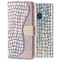 Etui Portefeuille Samsung Galaxy A20e Croco Bling