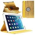 Etui Rotatif Smart pour iPad Air - Crocodile - Doré