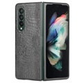 Coque Samsung Galaxy Z Fold3 5G - Série Crocodile - Noire