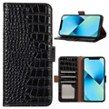 Étui Portefeuille Nothing Phone (1) en Cuir avec RFID Crocodile Séries - Noir