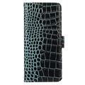 Étui Portefeuille Samsung Galaxy S21 FE 5G en Cuir avec RFID Crocodile Séries - Vert