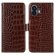 Étui Portefeuille Nothing Phone (2) en Cuir avec RFID - Série Crocodile