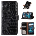 Étui Portefeuille Nokia G22 en Cuir avec RFID - Série Crocodile