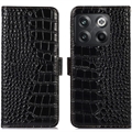 Étui Portefeuille Samsung Galaxy A33 5G en Cuir avec RFID Crocodile Séries - Noir