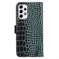 Étui Portefeuille Samsung Galaxy A53 5G en Cuir avec RFID Crocodile Séries - Vert
